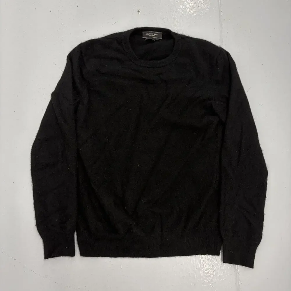 Mantovani Studio Black Cashmere Crew Neck Sweater